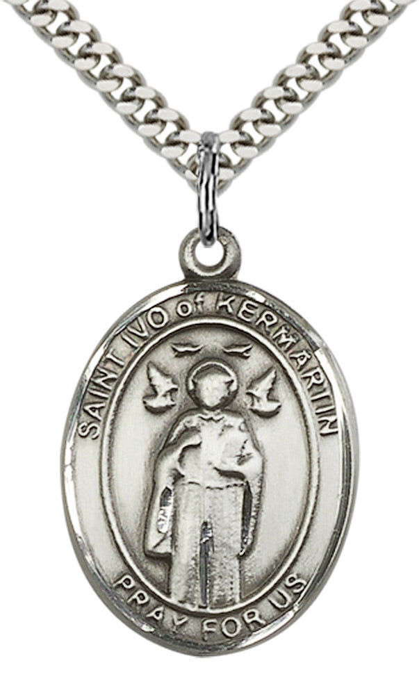 Saint Ivo Pendant - 24" Chain Necklace