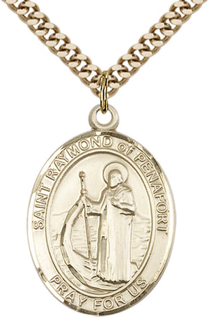 Saint Raymond of Penafort Pendant - 24" Chain Necklace