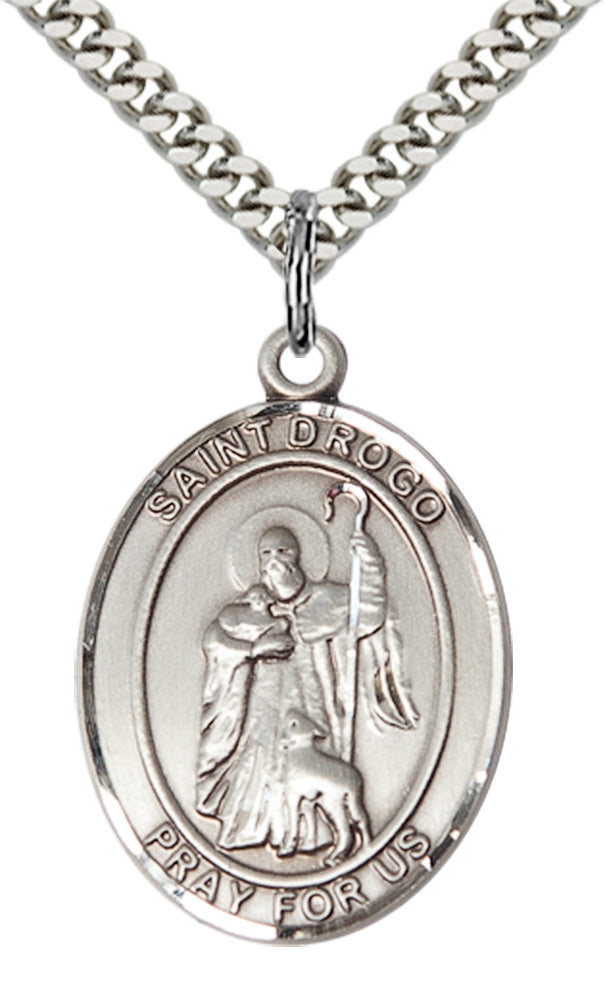 Saint Drogo Pendant - 24" Chain Necklace