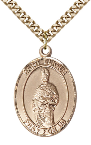 Saint Eligius Pendant - 24" Chain Necklace