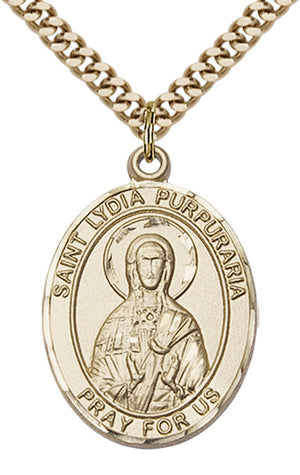 Saint Lydia Purpuraria Pendant - 24" Chain Necklace