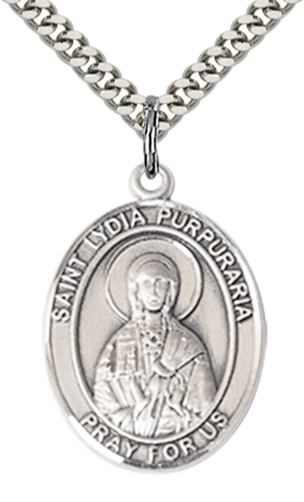 Saint Lydia Purpuraria Pendant - 24" Chain Necklace