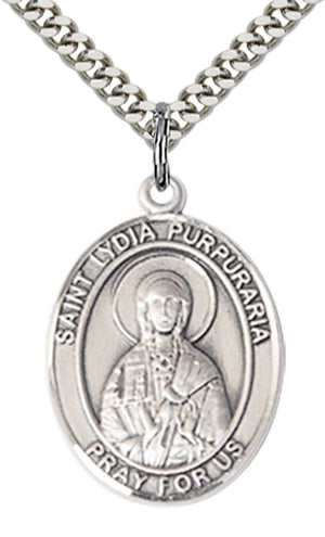 Saint Lydia Purpuraria Pendant - 24" Chain Necklace