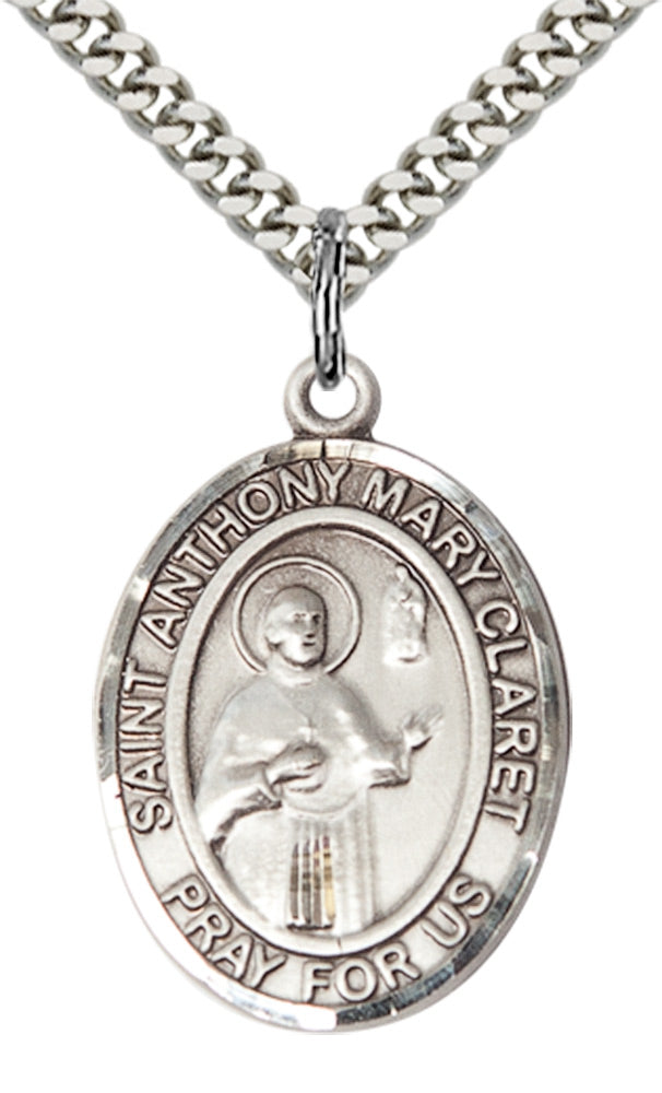 Saint Anthony Mary Claret Pendant - 24" Chain Necklace