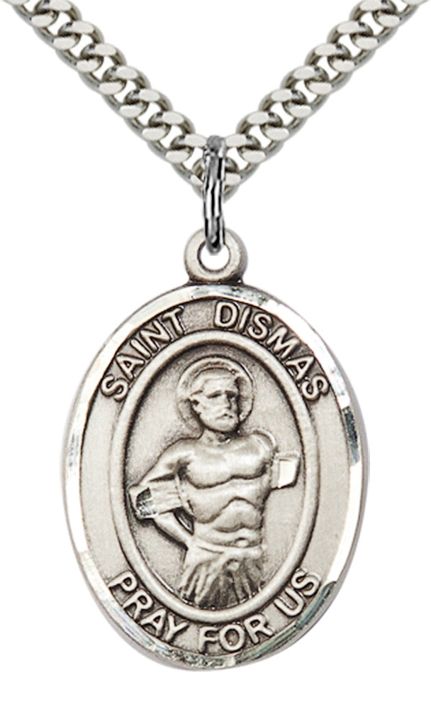 Saint Dismas Pendant - 24" Chain Necklace