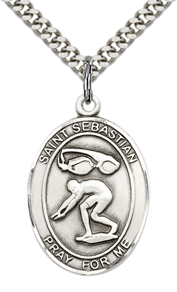 Saint Sebastian Swimming Pendant